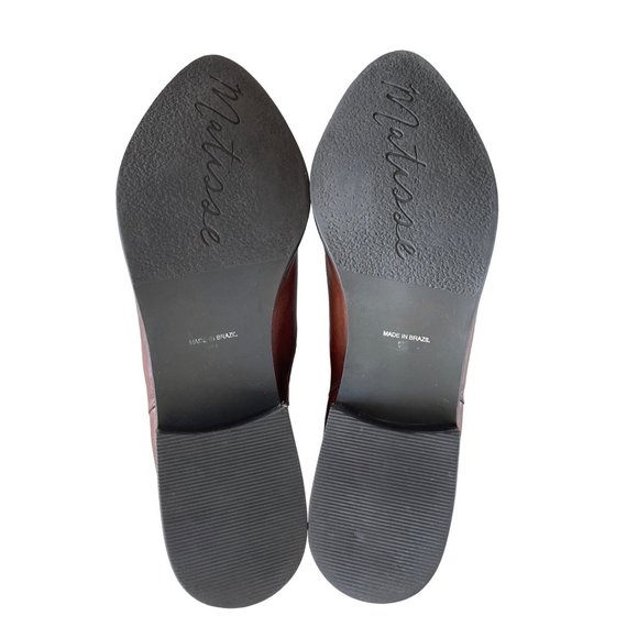 Matisse Moscow Ankle Bootie Pull On 100% Leather Cow‎ Hair Saddle Brown 9M $195 - Picture 8 of 11